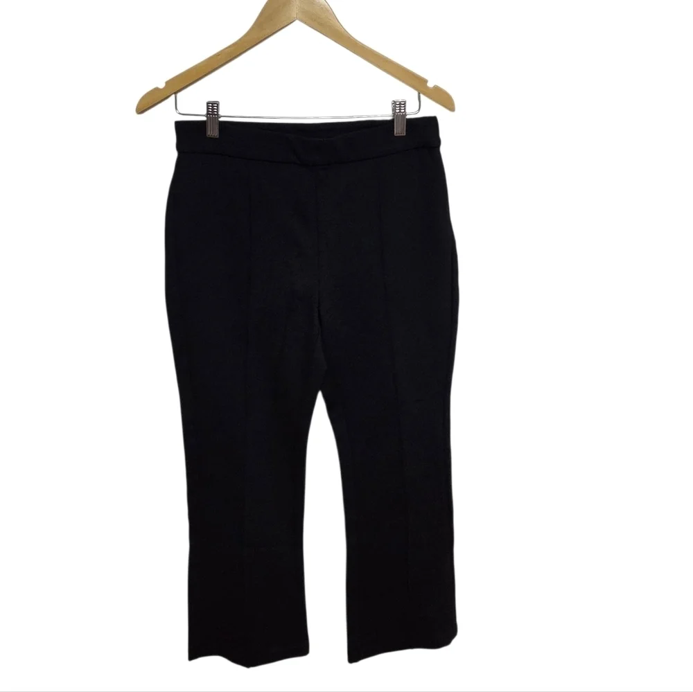 J.Crew Ponte Cropped Pull On Trousers Pants Black Size 6